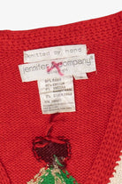 Vintage Hand Knit Carousel Ugly Christmas Sweater (1990s)