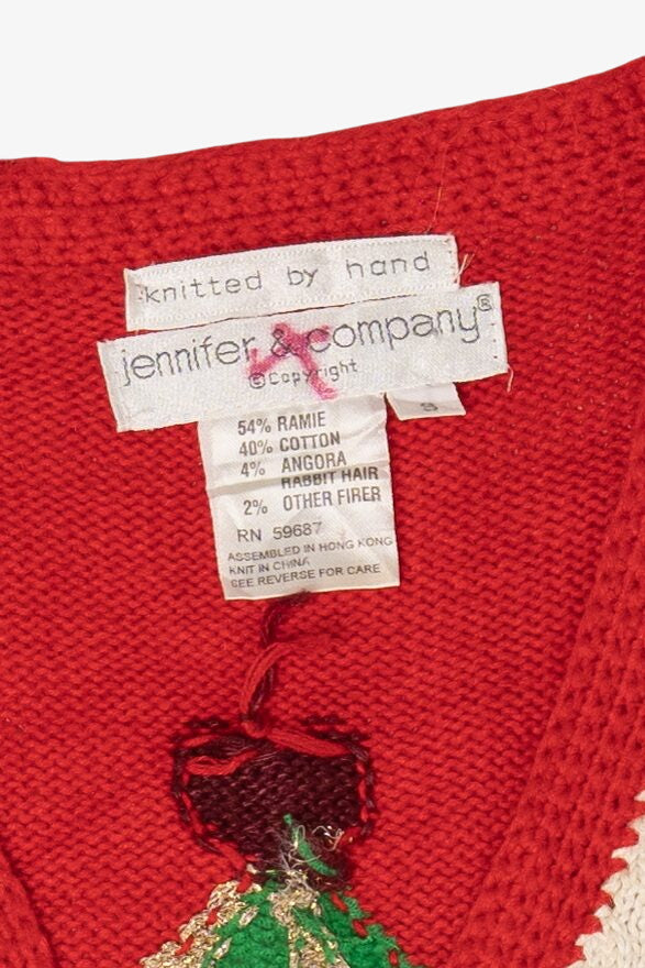 Vintage Hand Knit Carousel Ugly Christmas Sweater (1990s)