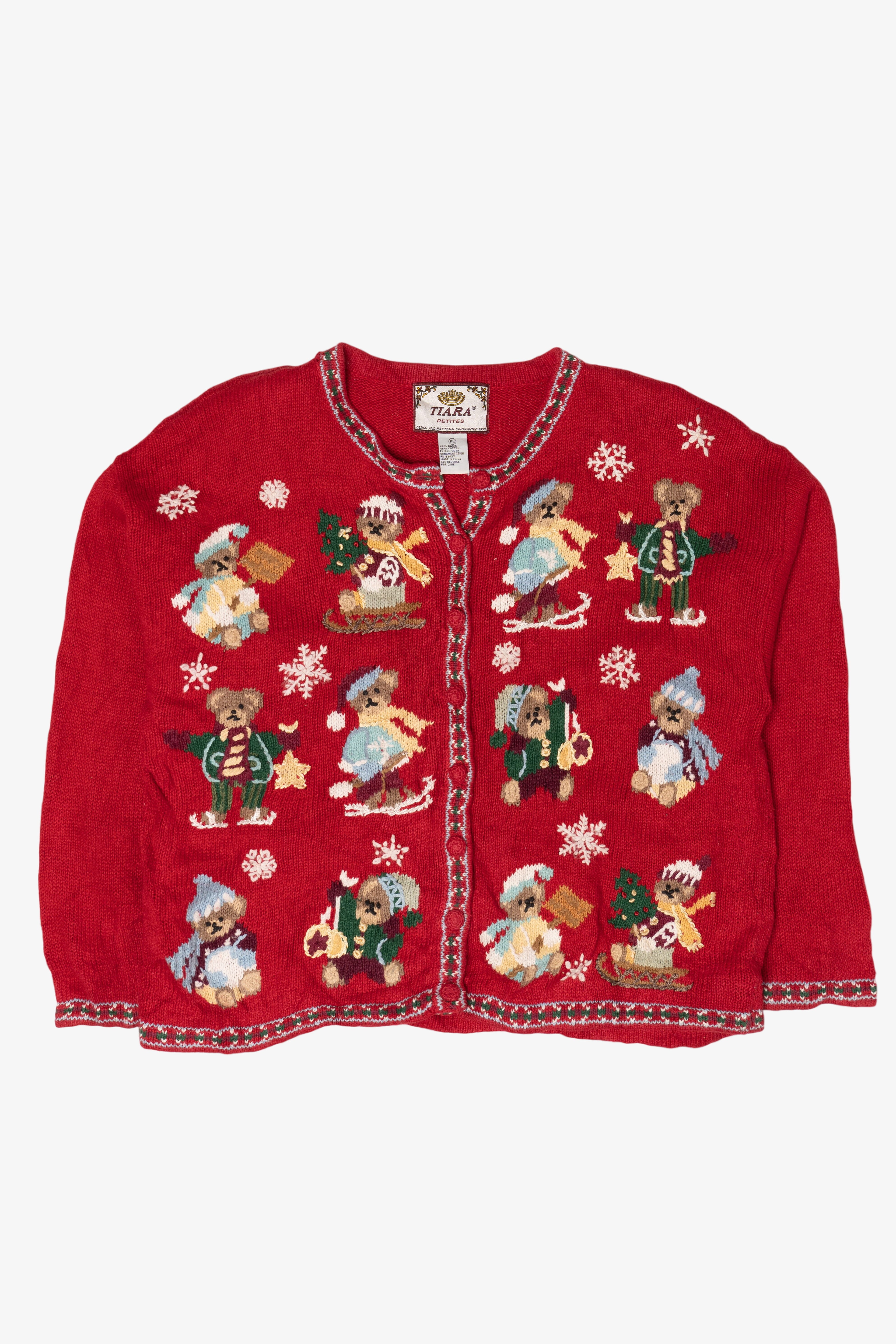 Vintage Tiara Bears Ugly Christmas Sweater (1990s)
