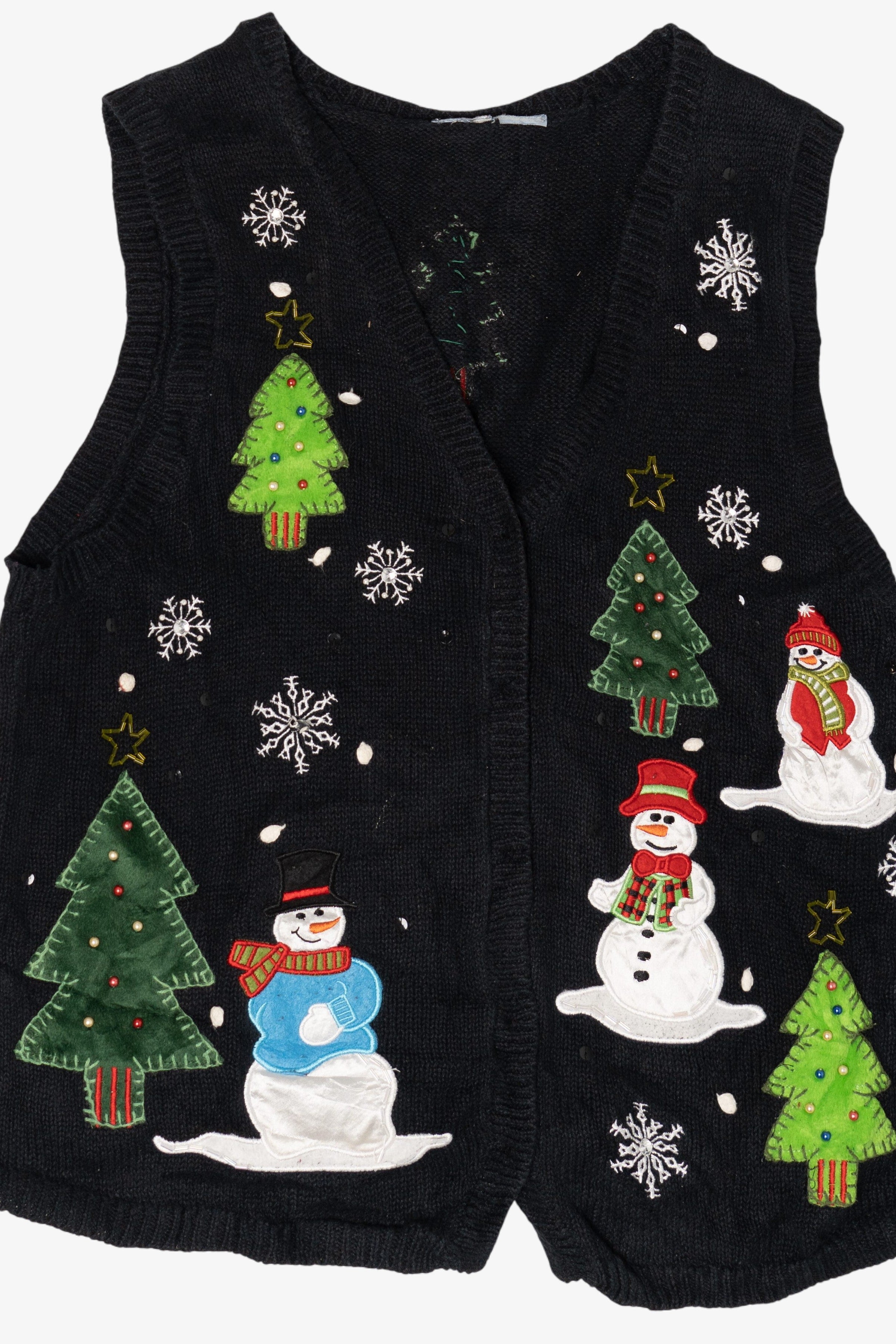 Vintage Snowmen Ugly Christmas Vest (1990s)