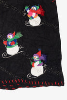 Vintage Snowmen Skiing Ugly Christmas Vest (1990s)