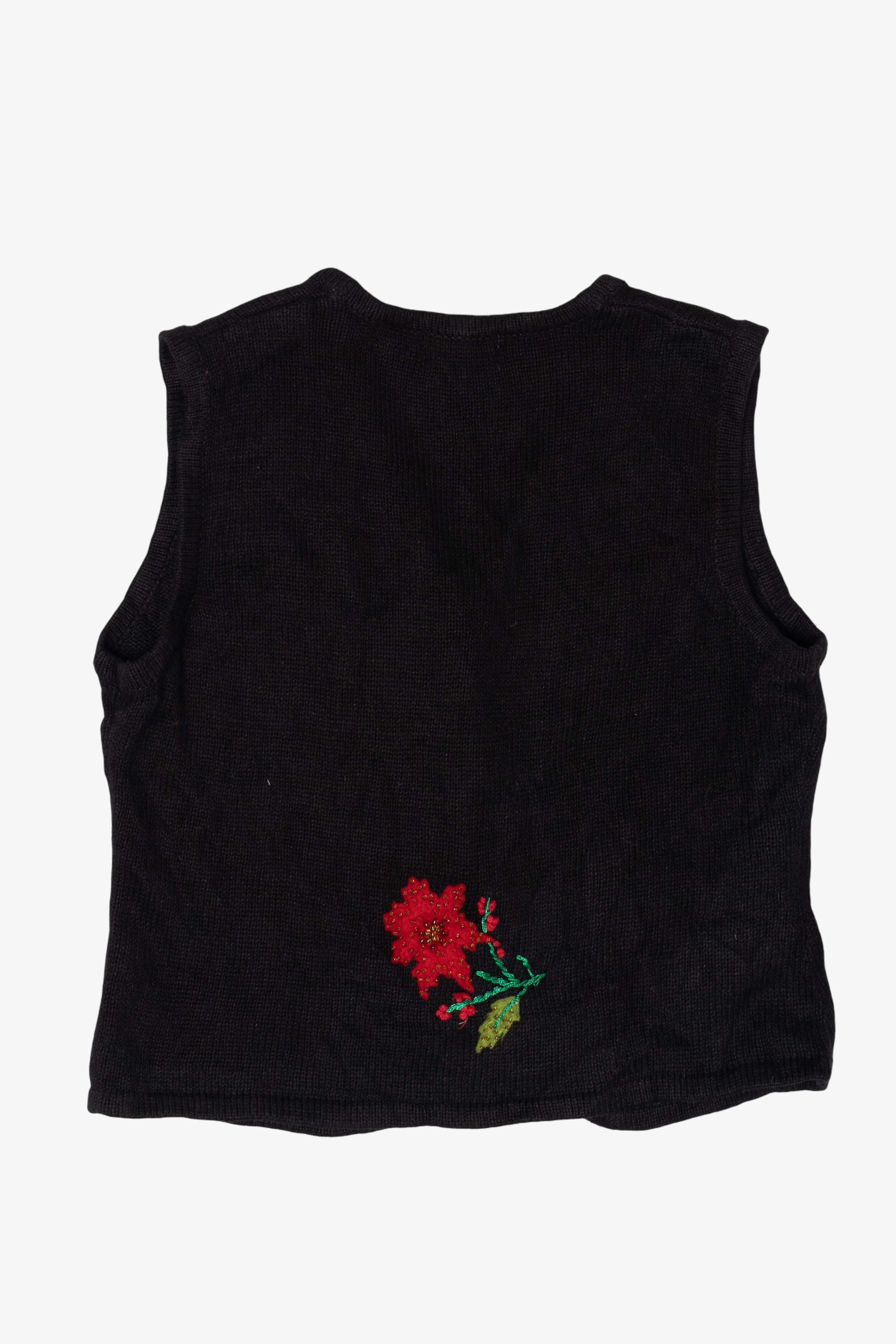 Vintage Ambra Poinsettias Ugly Christmas Sweater (1990s)