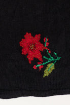 Vintage Ambra Poinsettias Ugly Christmas Sweater (1990s)