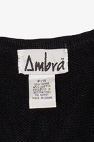 Vintage Ambra Poinsettias Ugly Christmas Sweater (1990s)