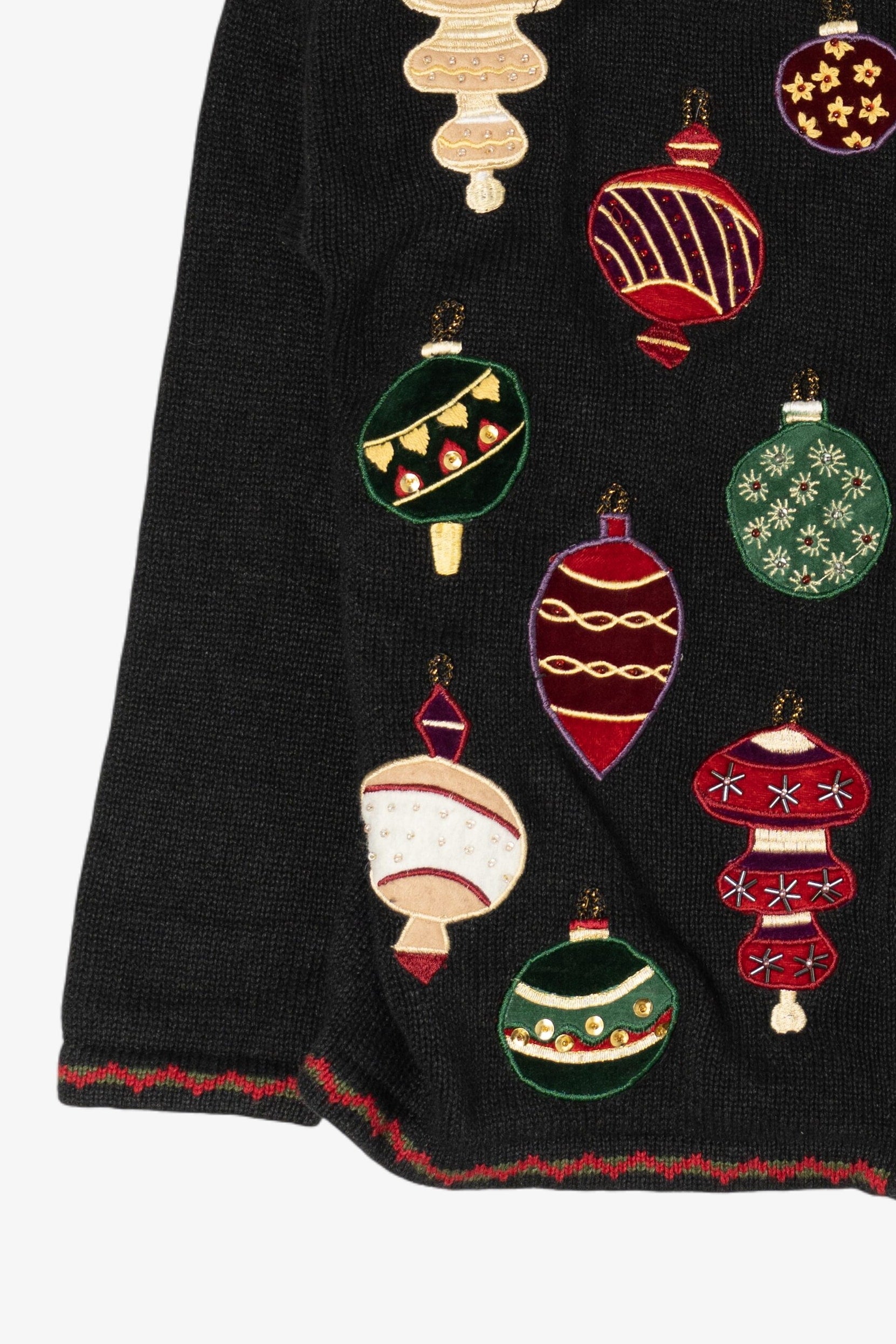 Vintage Heirloom Collectible Ornaments Ugly Christmas Cardigan (2000s)