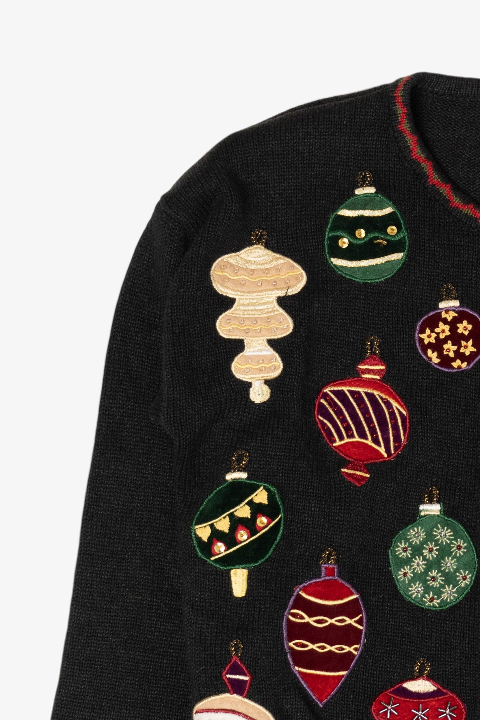 Vintage Heirloom Collectible Ornaments Ugly Christmas Cardigan (2000s)