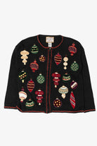 Vintage Heirloom Collectible Ornaments Ugly Christmas Cardigan (2000s)