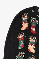 Vintage Stitches In Time Stockings Ugly Christmas Cardigan (1990s)
