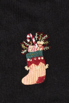 Vintage Stitches In Time Stockings Ugly Christmas Cardigan (1990s)