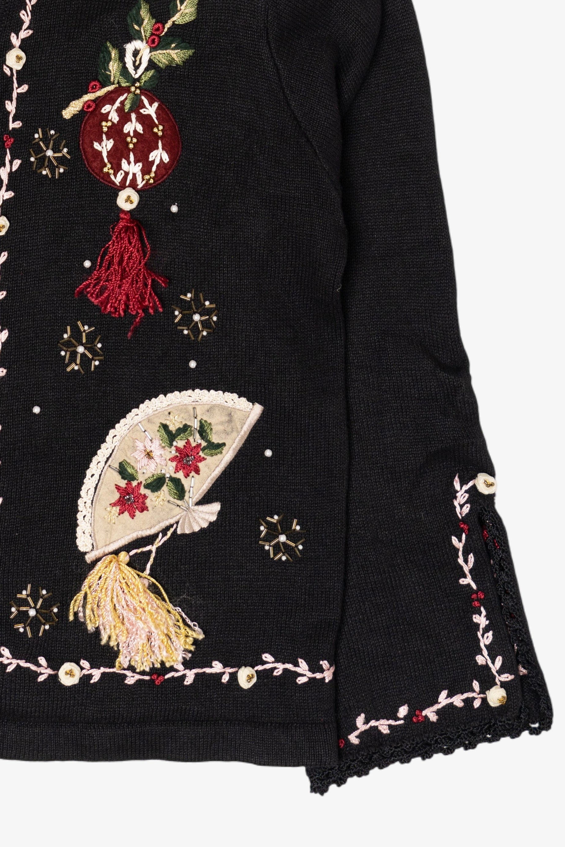 Vintage Victoria Jones Ugly Christmas Cardigan (1990s)