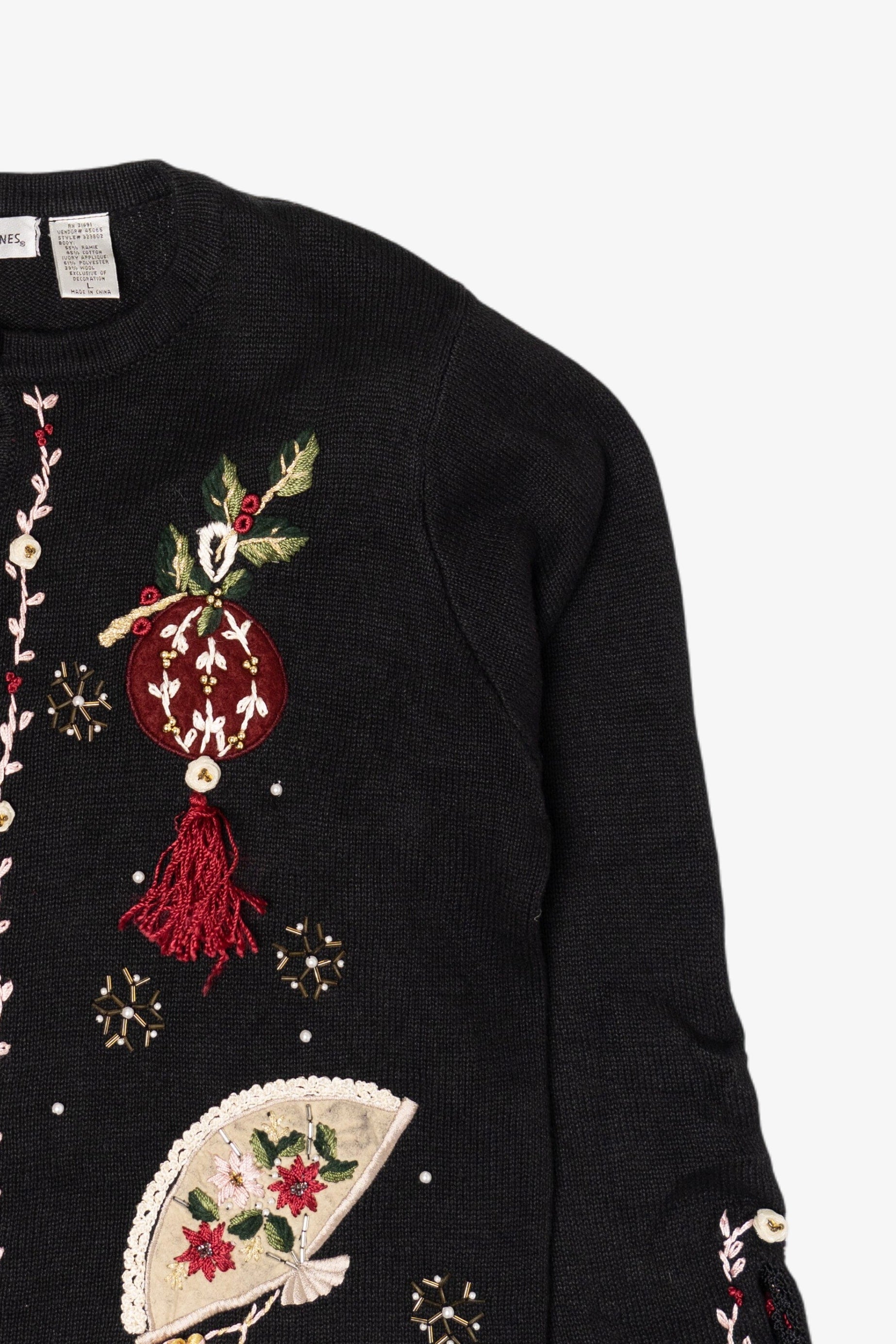 Vintage Victoria Jones Ugly Christmas Cardigan (1990s)
