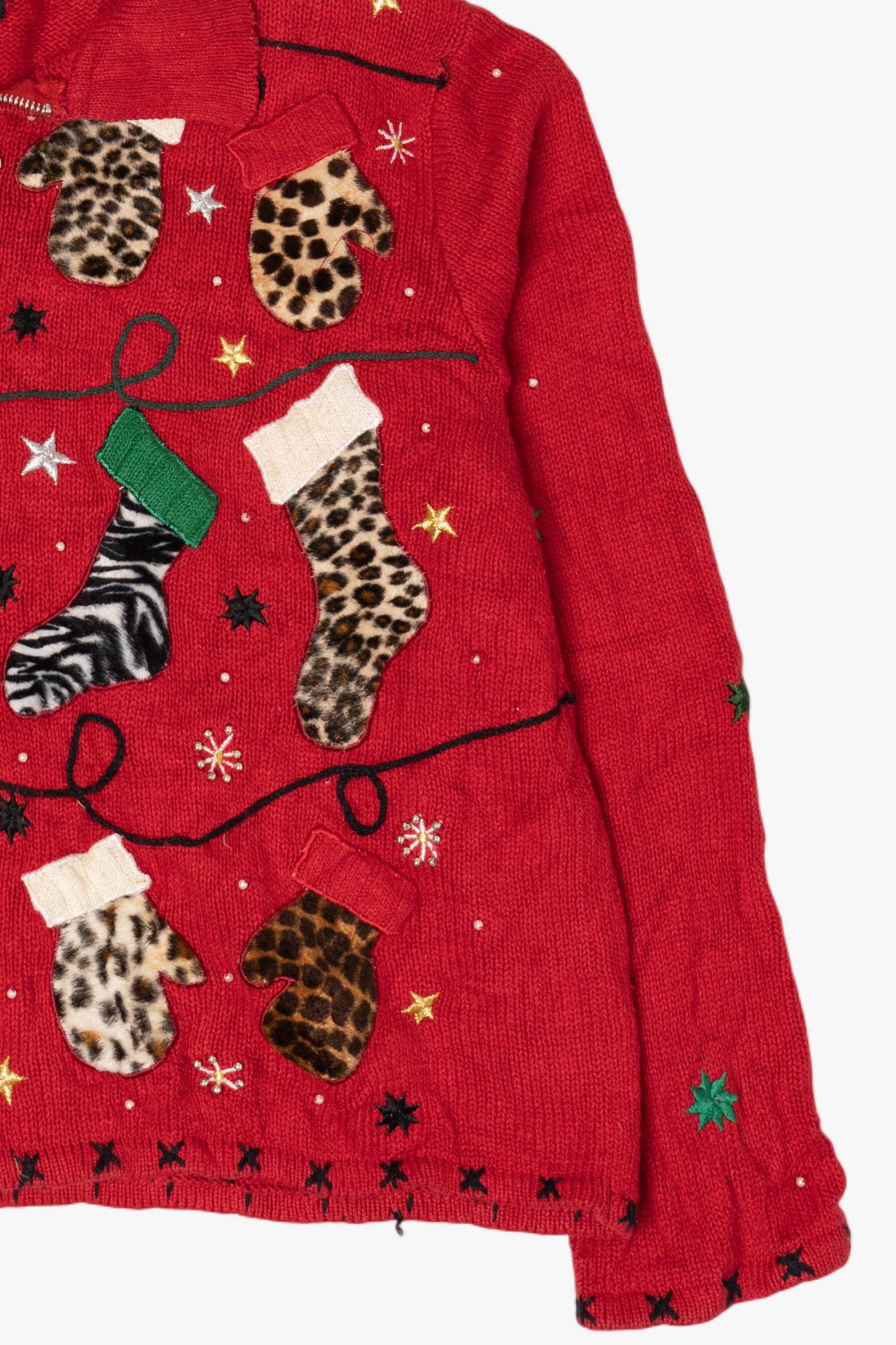 Vintage Designer Studio Originals Stockings Ugly Christmas Cardigan (2000s)