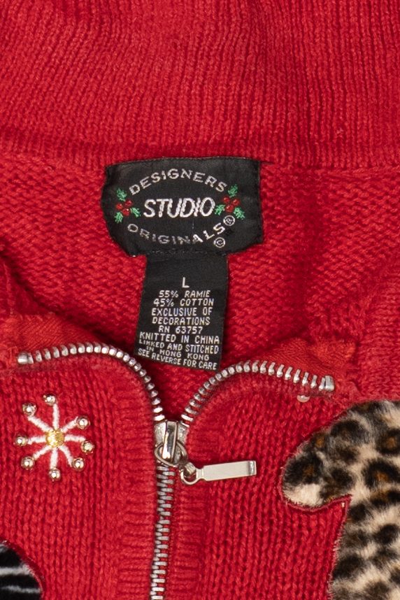 Vintage Designer Studio Originals Stockings Ugly Christmas Cardigan (2000s)