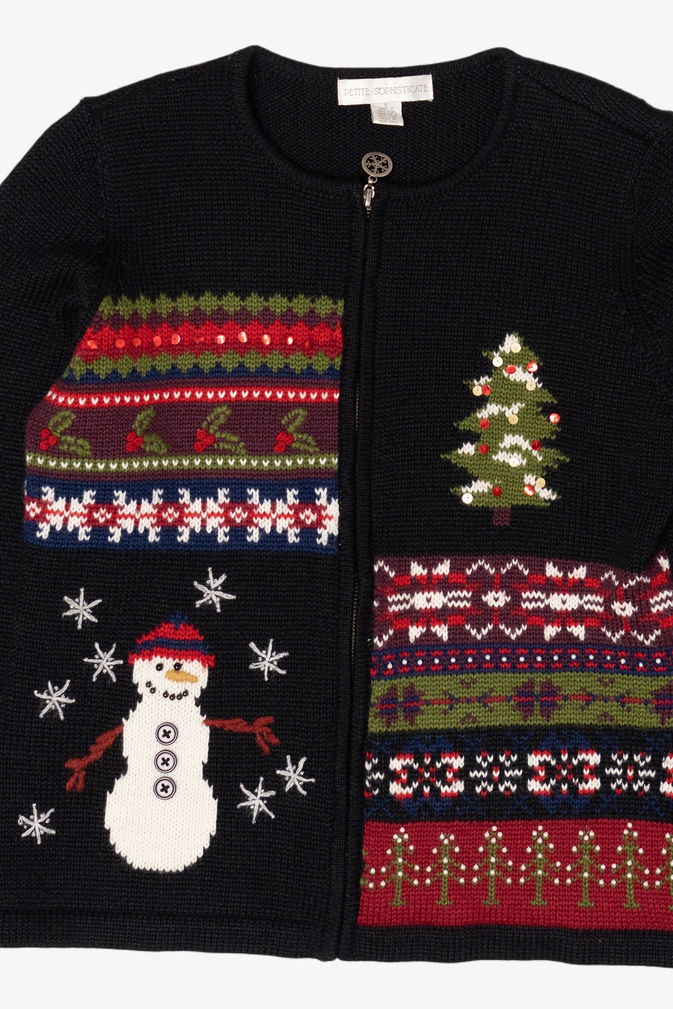 Vintage Petite Sophisticate Ugly Christmas Cardigan (2000s)