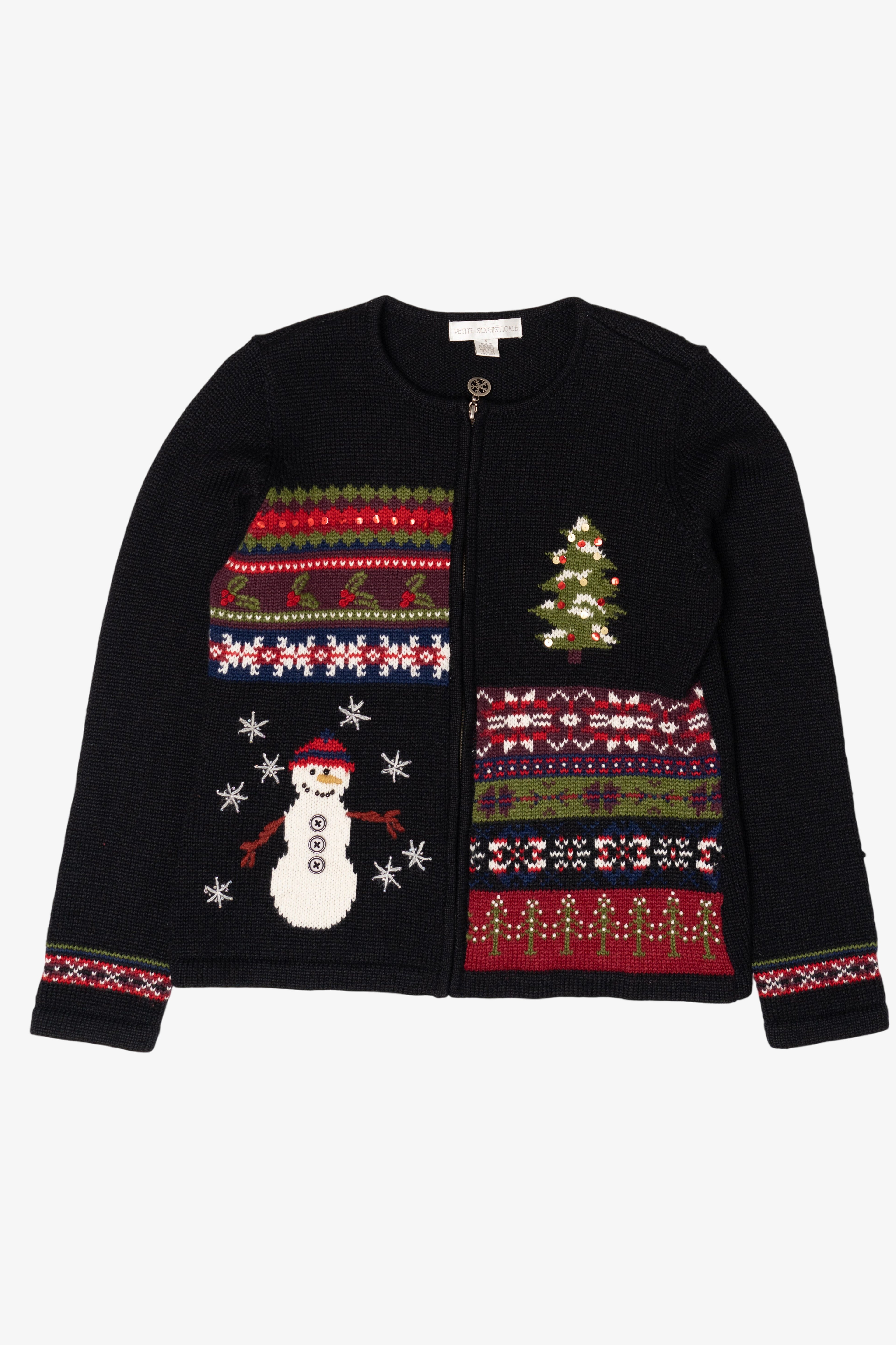 Vintage Petite Sophisticate Ugly Christmas Cardigan (2000s)