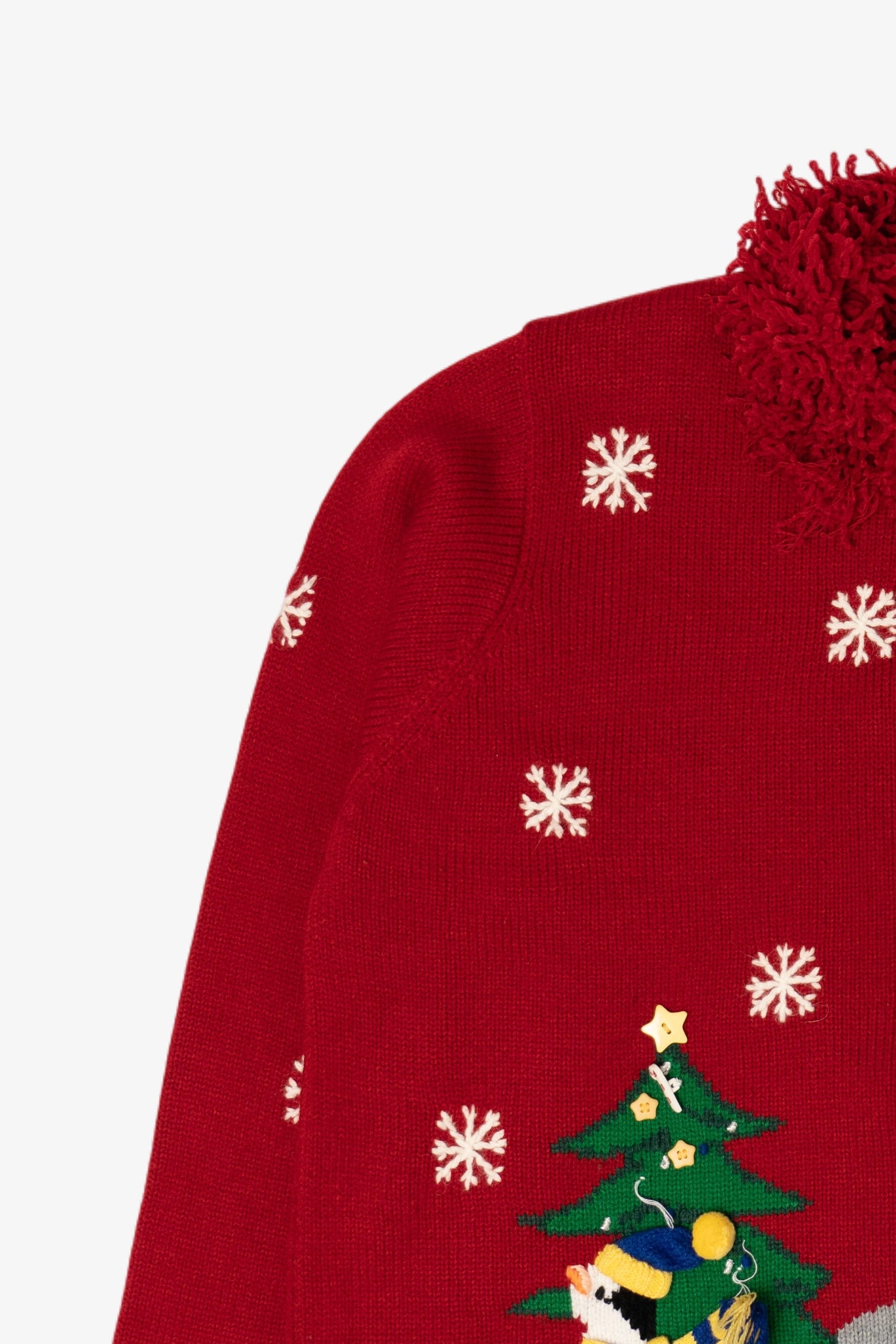 Vintage Karen Scott Penguins On Ice Ugly Christmas Cardigan (2000s)