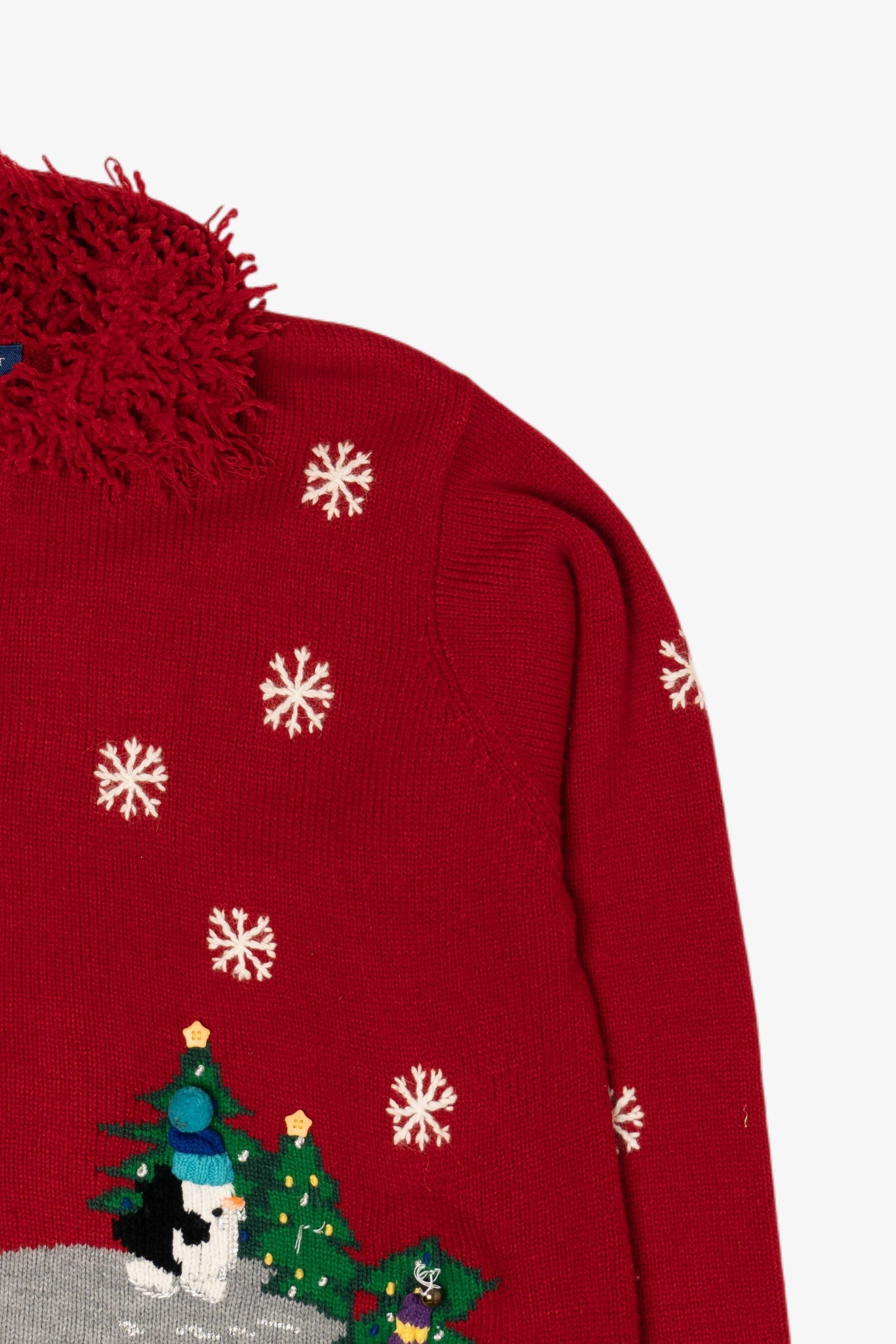 Vintage Karen Scott Penguins On Ice Ugly Christmas Cardigan (2000s)