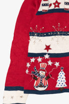 Vintage Sarah Bentley Snowmen Ugly Christmas Cardigan (1990s)