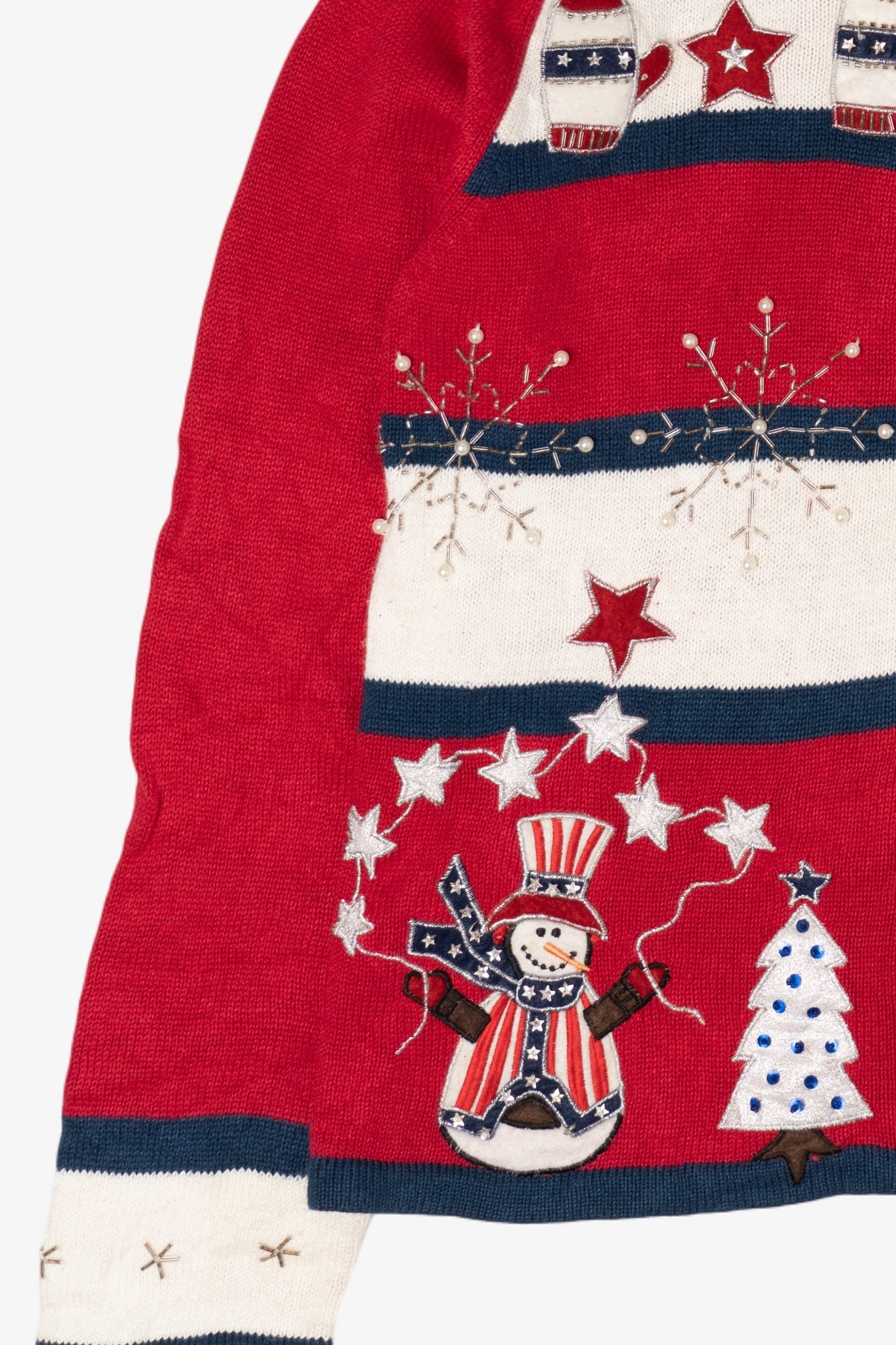 Vintage Sarah Bentley Snowmen Ugly Christmas Cardigan (1990s)