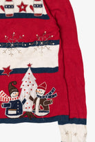 Vintage Sarah Bentley Snowmen Ugly Christmas Cardigan (1990s)