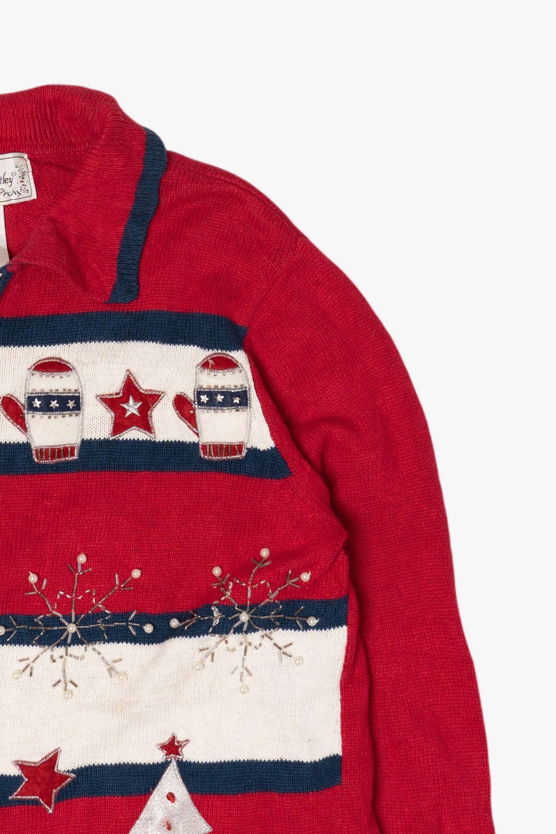 Vintage Sarah Bentley Snowmen Ugly Christmas Cardigan (1990s)