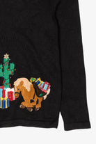 Vintage Cowboy Santa Ugly Christmas Cardigan (2000s)