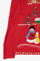 Vintage Lisa International Snowmen Ugly Christmas Cardigan (1990s)