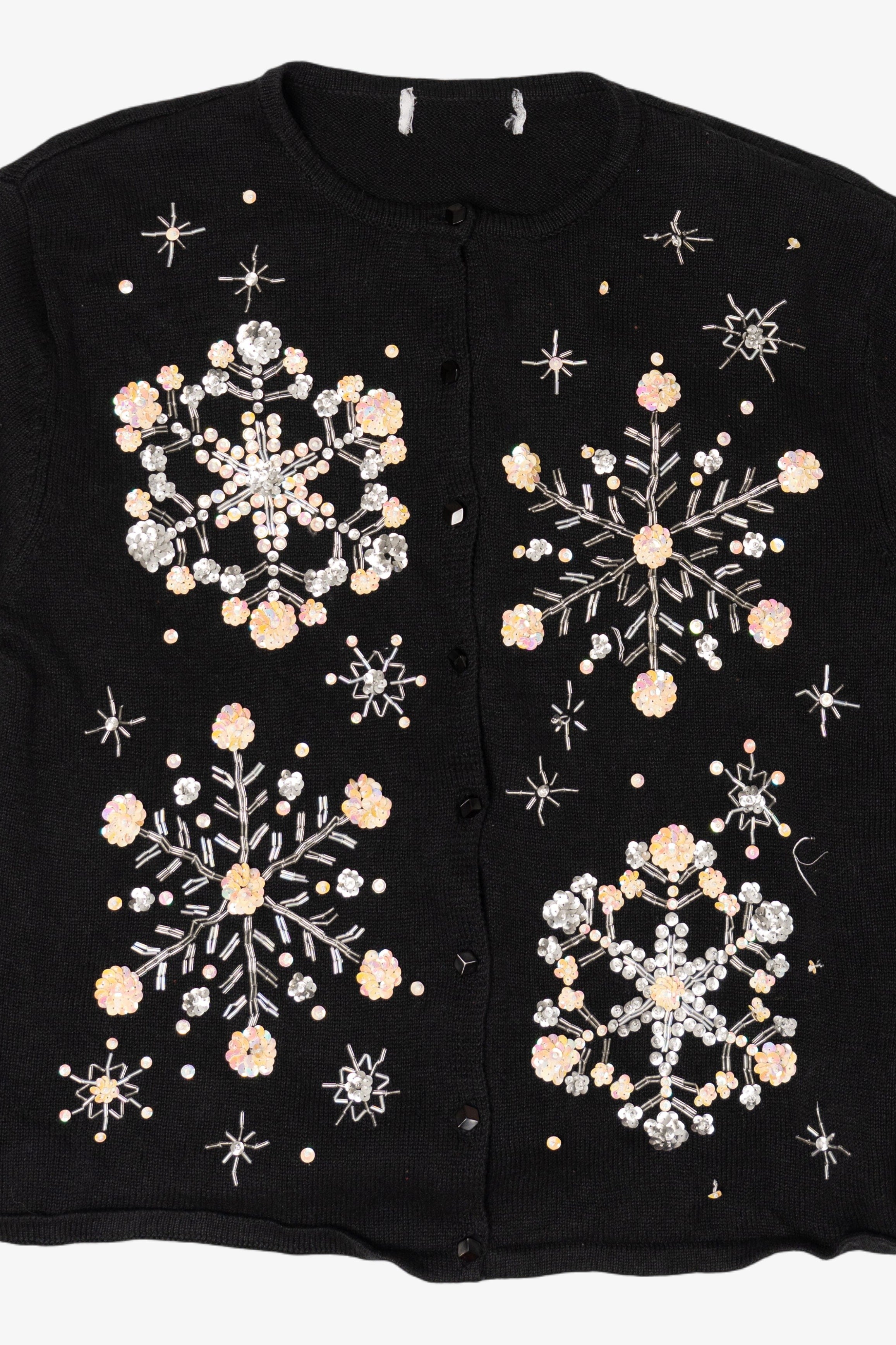 Vintage Snowflakes Ugly Christmas Cardigan (2000s)