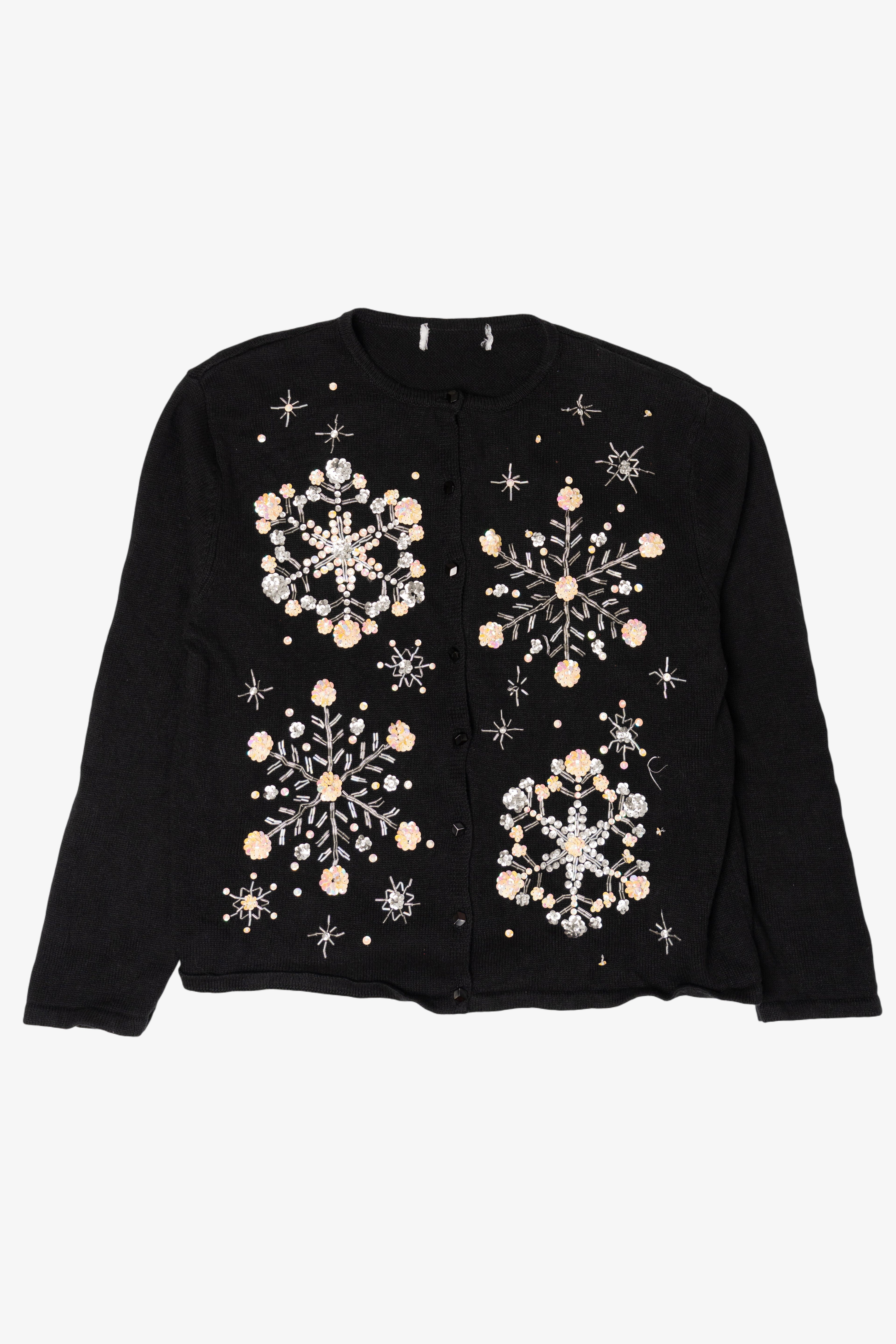 Vintage Snowflakes Ugly Christmas Cardigan (2000s)