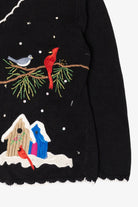 Vintage Hampshire Studio Snow Birds Ugly Christmas Cardigan (2000s)