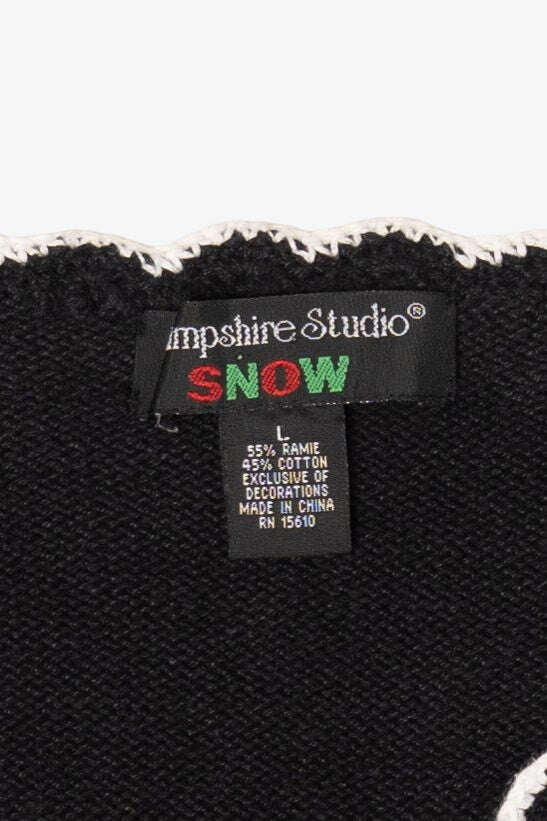 Vintage Hampshire Studio Snow Birds Ugly Christmas Cardigan (2000s)