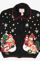 Vintage Heirloom Collectibles Snowmen Ugly Christmas Cardigan (2000s)