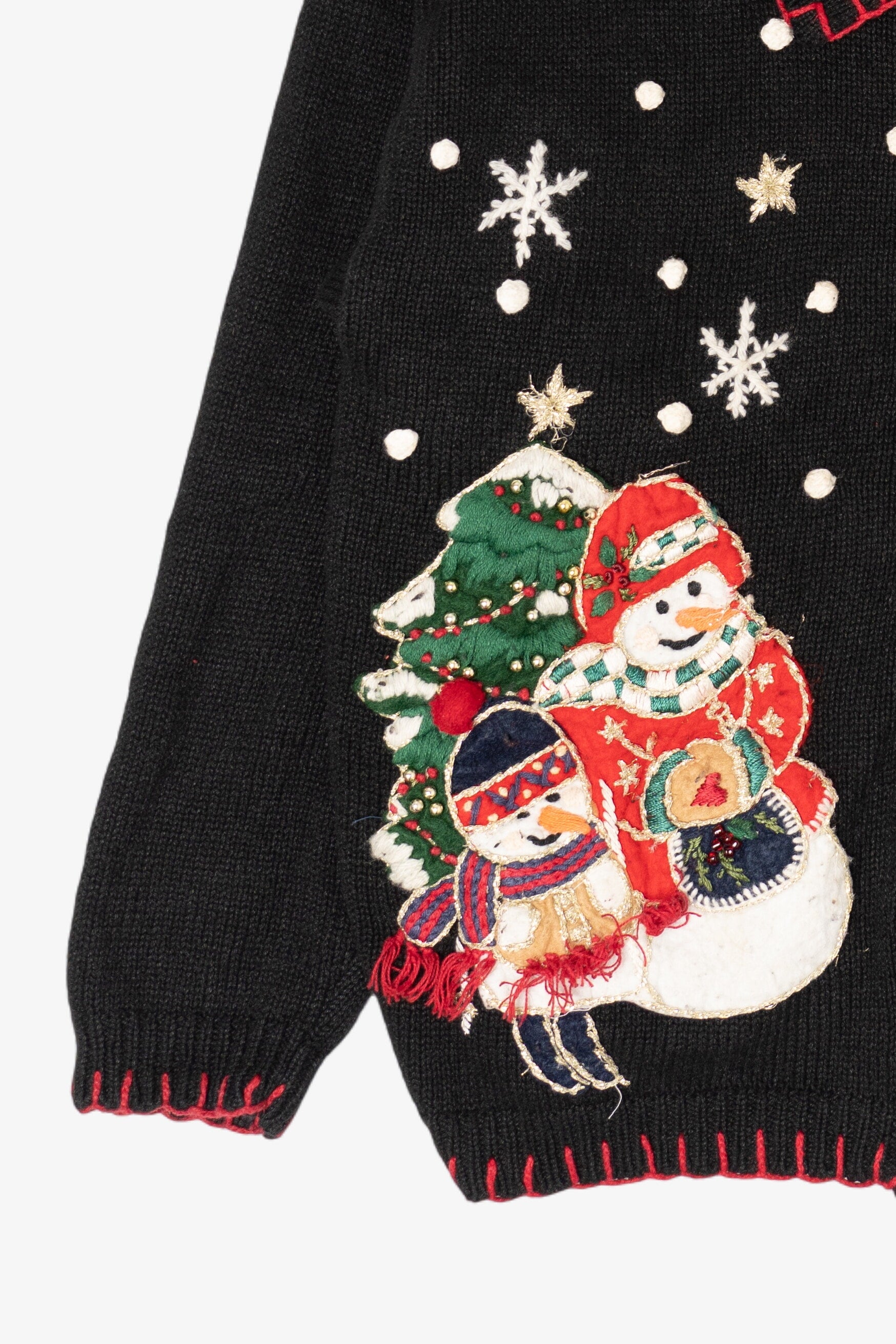 Vintage Heirloom Collectibles Snowmen Ugly Christmas Cardigan (2000s)
