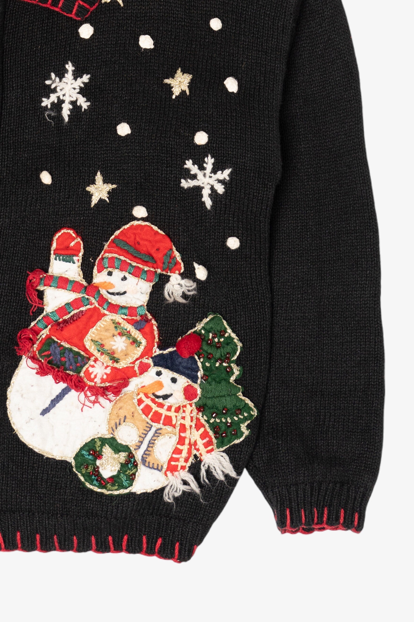 Vintage Heirloom Collectibles Snowmen Ugly Christmas Cardigan (2000s)