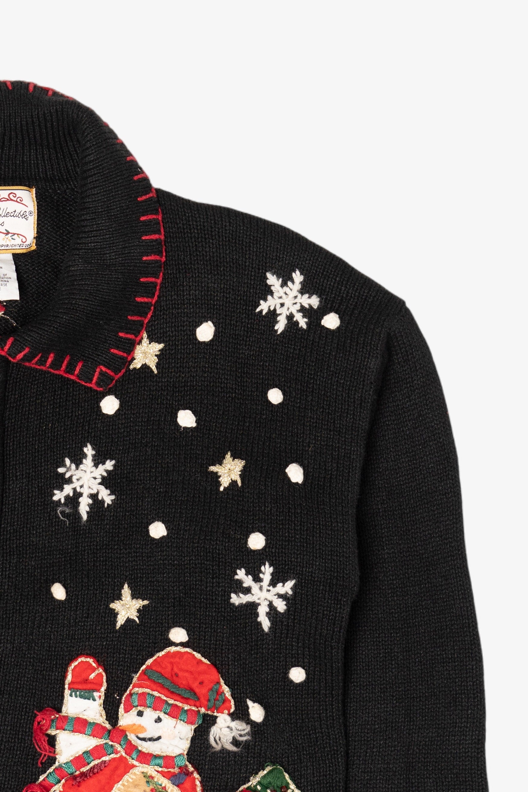 Vintage Heirloom Collectibles Snowmen Ugly Christmas Cardigan (2000s)
