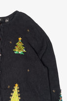 Vintage Crystal Kole Trees Ugly Christmas Cardigan (2000s)