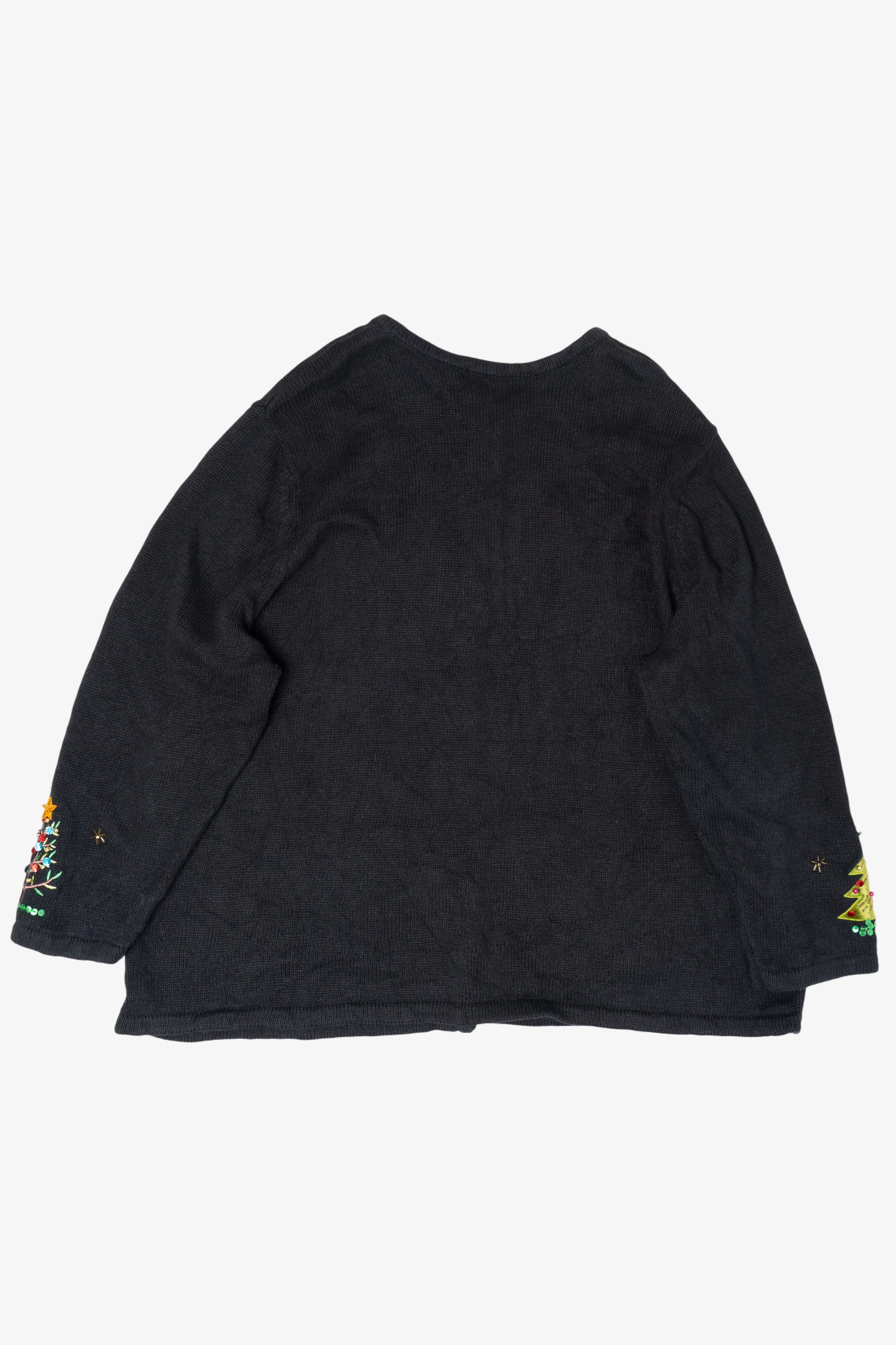 Vintage Crystal Kole Trees Ugly Christmas Cardigan (2000s)