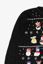 Vintage B.P Design Snowmen Ugly Christmas Cardigan (2000s)