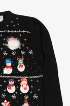 Vintage B.P Design Snowmen Ugly Christmas Cardigan (2000s)
