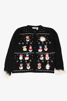 Vintage B.P Design Snowmen Ugly Christmas Cardigan (2000s)