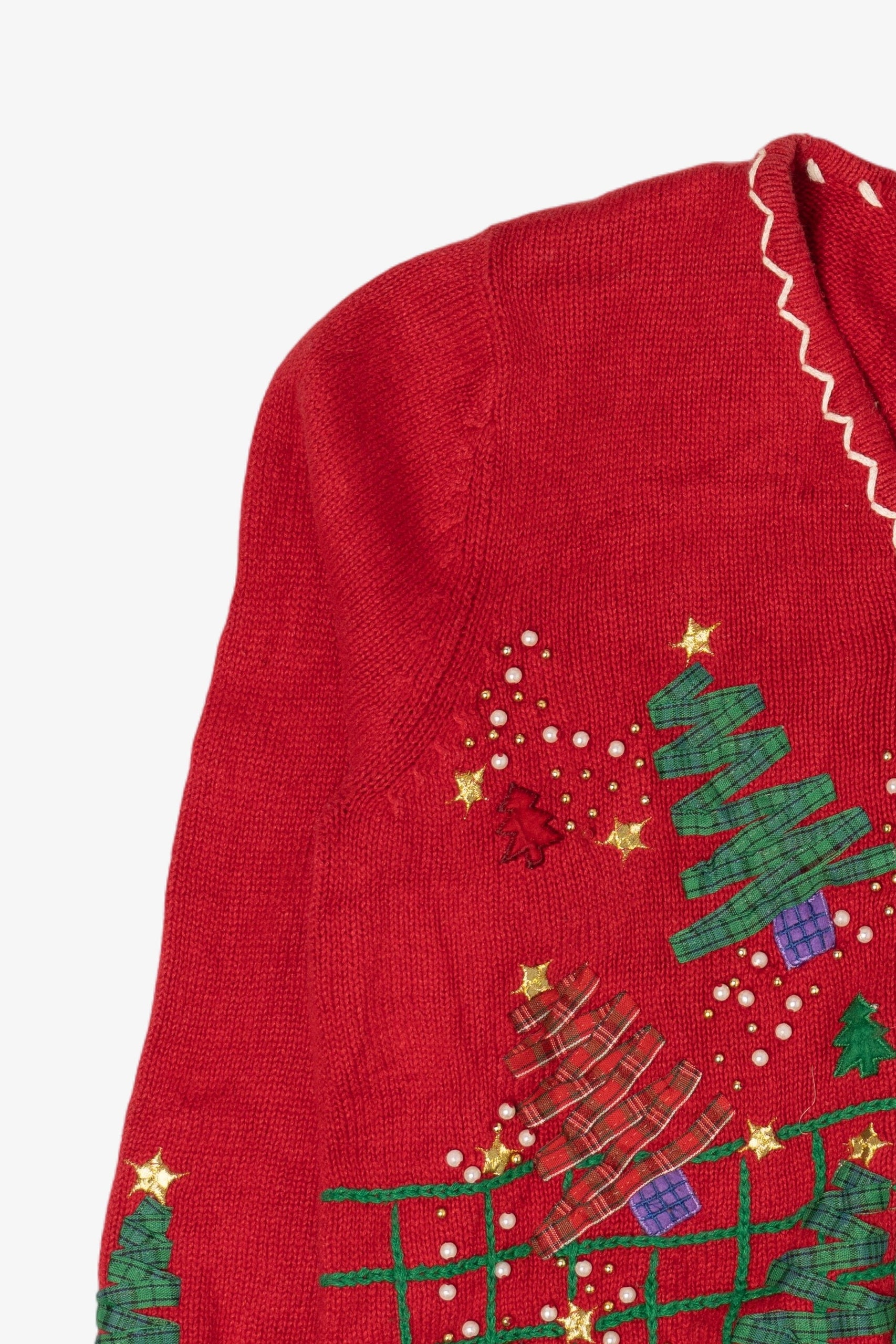 Vintage Planet & Company Snowman Tree Ugly Christmas Cardigan (2000s)