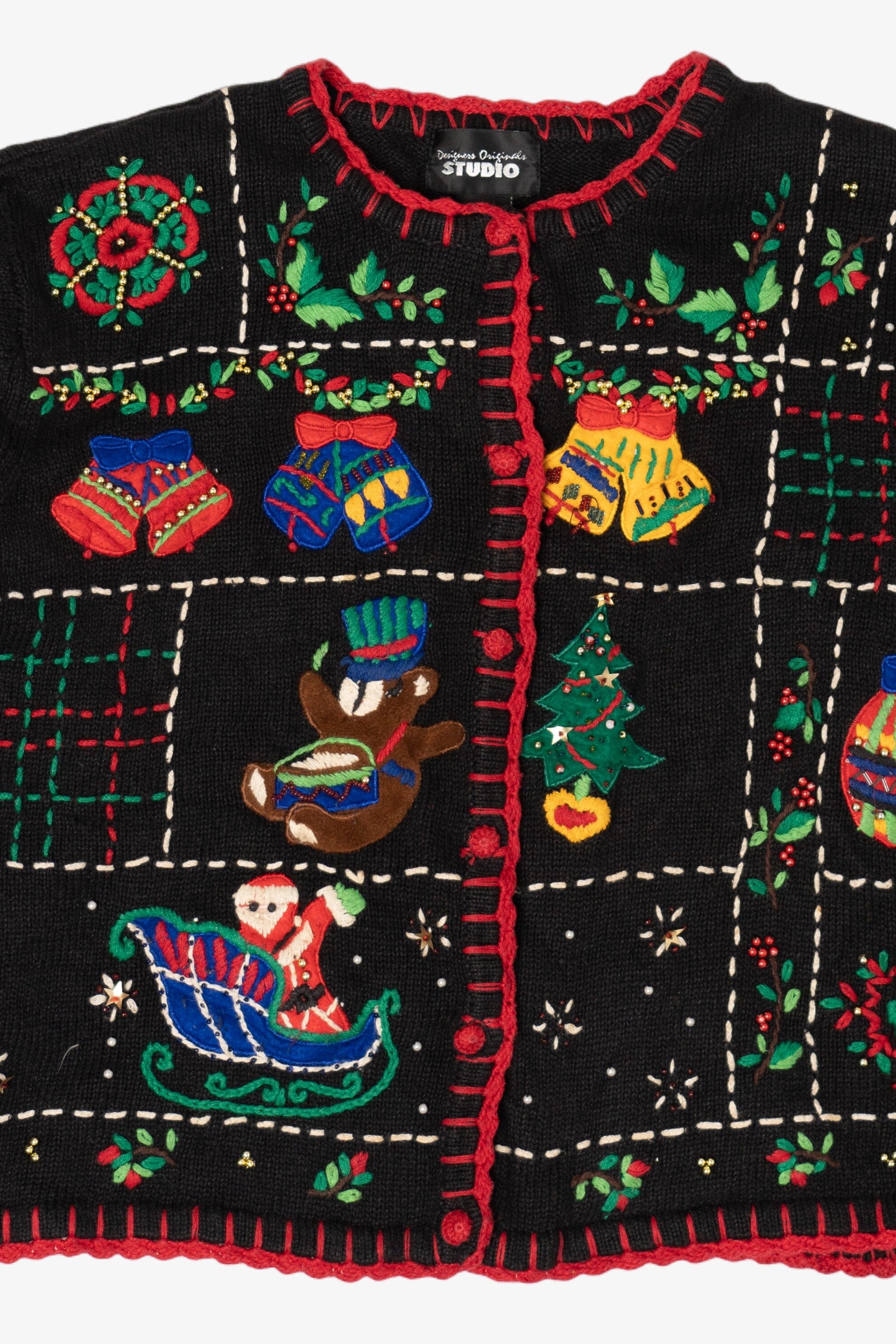 Vintage Designers Originals Studio Ugly Christmas Cardigan (2000s)