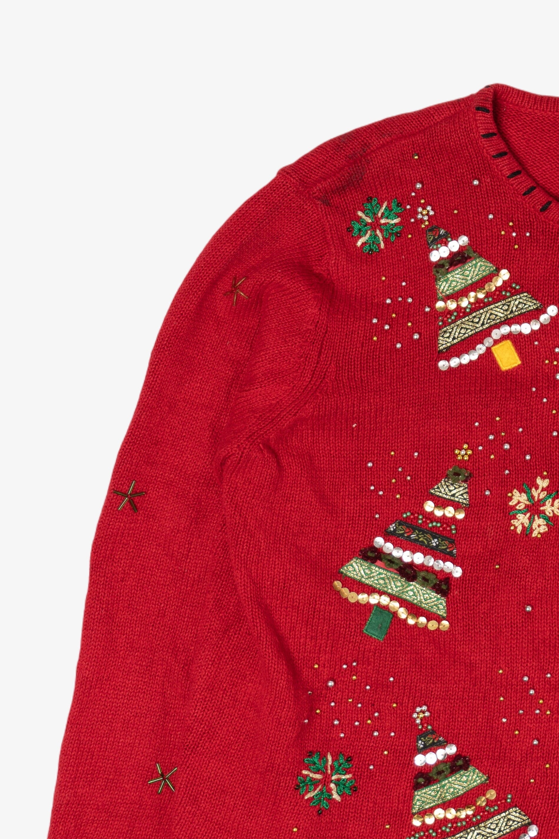Vintage Studio Joy Trees Ugly Christmas Cardigan (2000s)