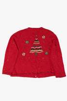Vintage Studio Joy Trees Ugly Christmas Cardigan (2000s)