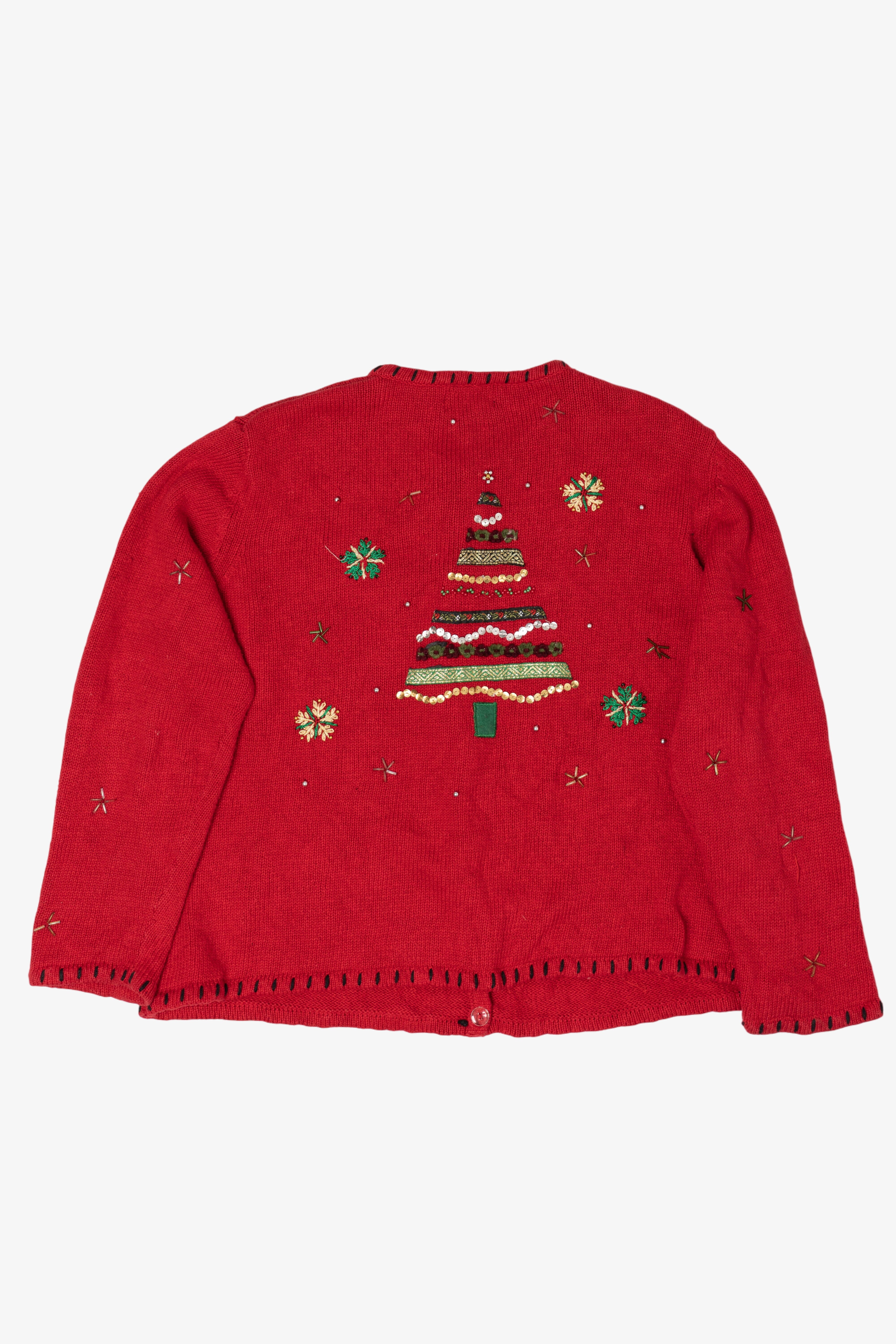 Vintage Studio Joy Trees Ugly Christmas Cardigan (2000s)