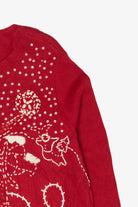 Modern Hand Embroidered CJ Banks Ugly Christmas Cardigan (2010s)