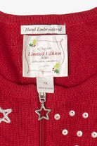 Modern Hand Embroidered CJ Banks Ugly Christmas Cardigan (2010s)