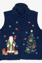Vintage Santa And Birds Ugly Christmas Sweater (2000s)