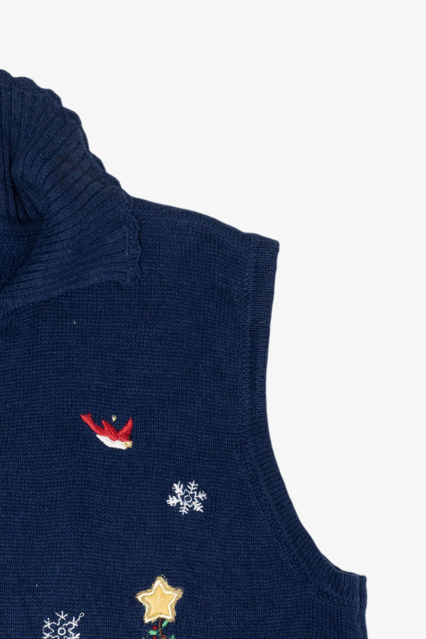 Vintage Santa And Birds Ugly Christmas Sweater (2000s)