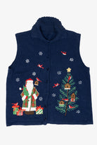 Vintage Santa And Birds Ugly Christmas Sweater (2000s)